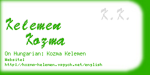 kelemen kozma business card